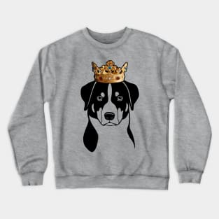 Appenzeller Sennenhund Dog King Queen Wearing Crown Crewneck Sweatshirt